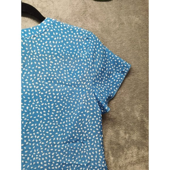 Women Mini Dress Dropped Waist V-neck Button Front Closure US SIZE 10 - Picture 14 of 14